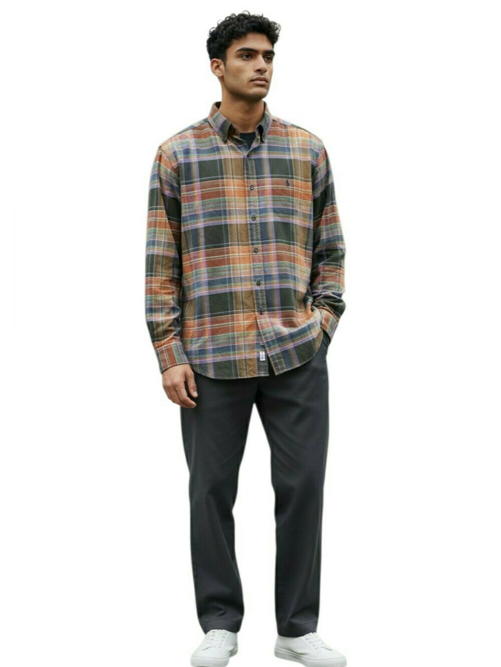 Polo Ralph Lauren Classic Fit Vintage Button-Down Men's Plaid Shirt Size XL